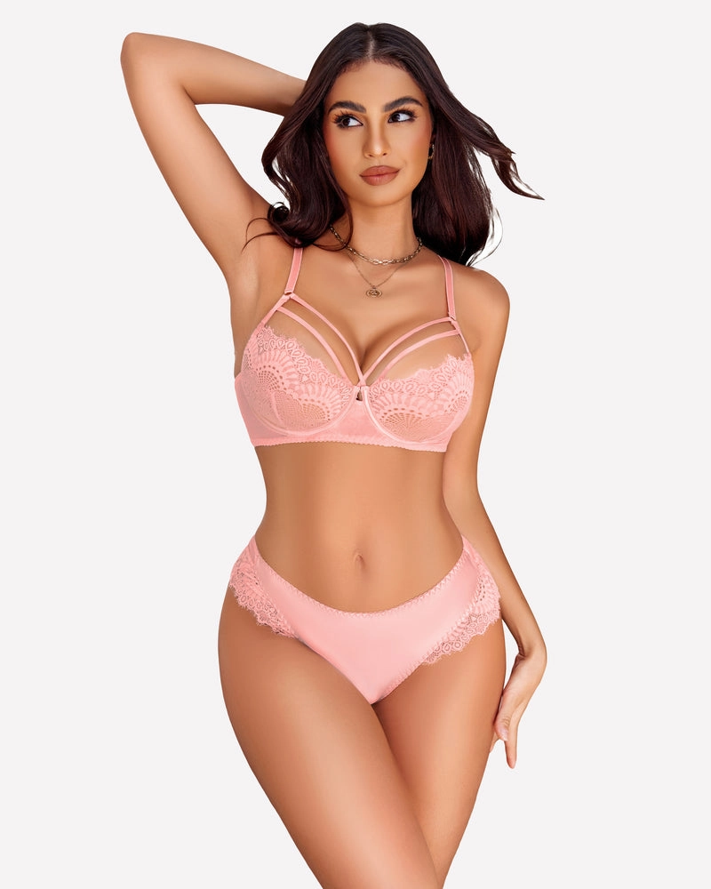 2 Pieces Lace Bra and Panty Sets