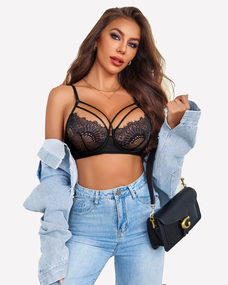 2 Pieces Lace Bra and Panty Sets