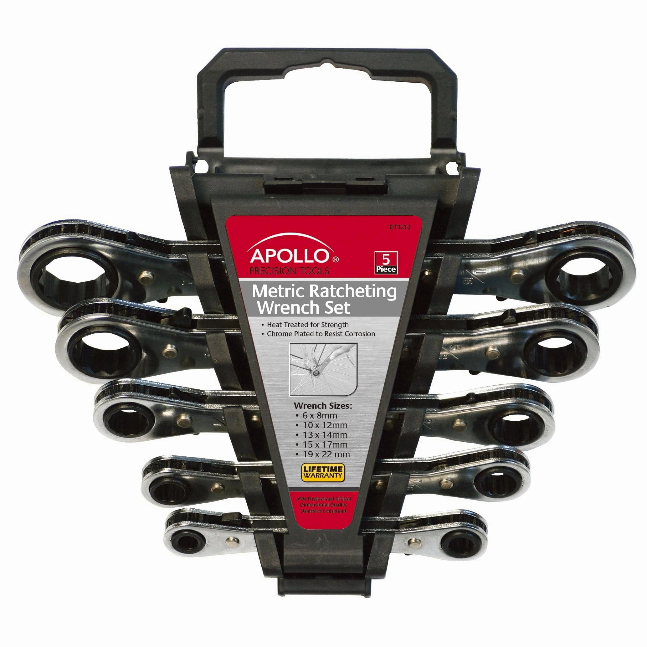 5 Piece Ratcheting Wrench Set-Metric