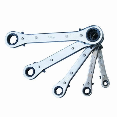 5 Piece SAE Ratcheting Wrench Set