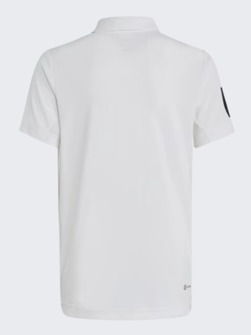 Adidas Club 3S Kids Unisex Tennis Polo Short Sleeve White/Black