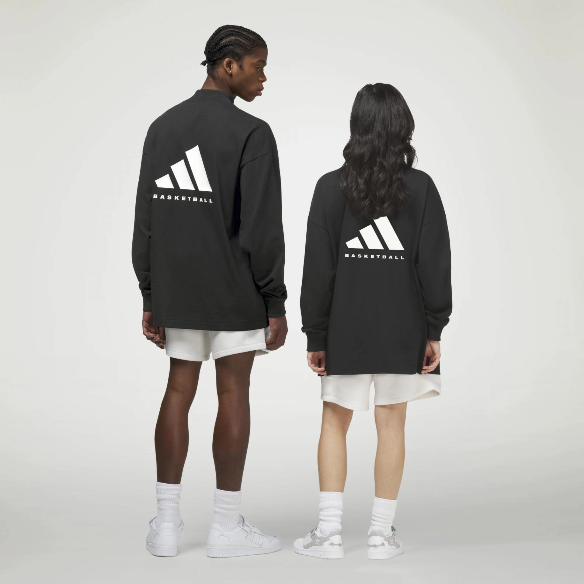 Adidas Originals | BASKETBALL LONG SLEEVE TEE  { BLACK
