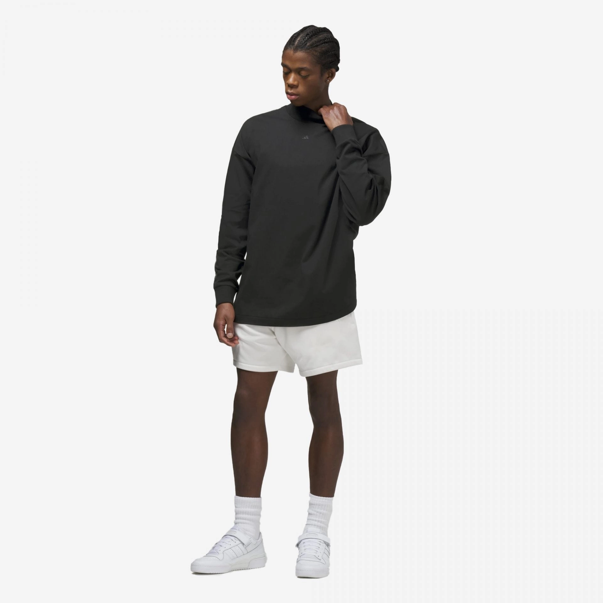 Adidas Originals | BASKETBALL LONG SLEEVE TEE  { BLACK