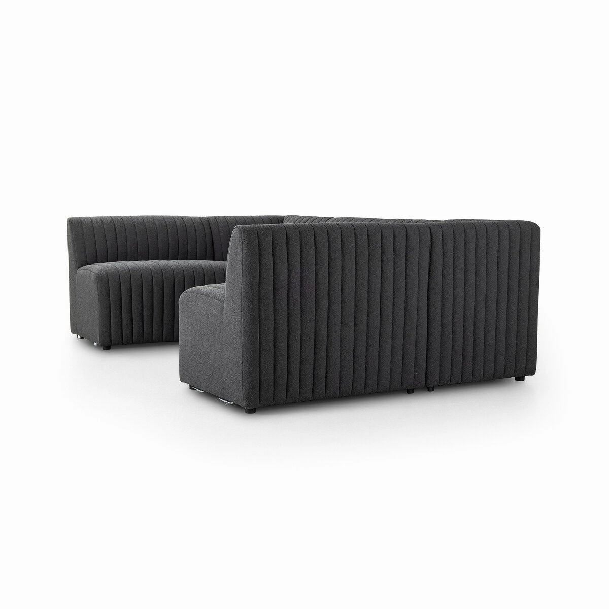 Alexander Dining Banquette, U Shape - 106" - Fiqa Boucle Charcoal