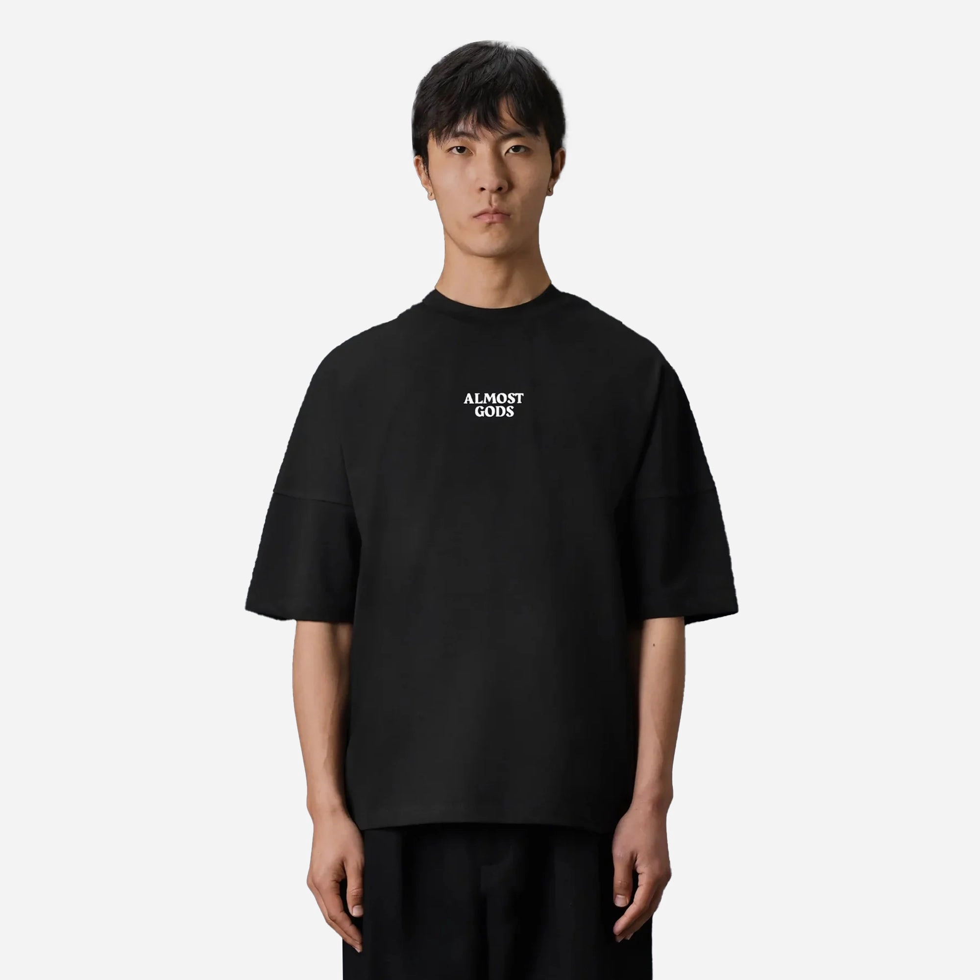ALMOST GODS | ALMOST GODS LOGO TEE { BLACK