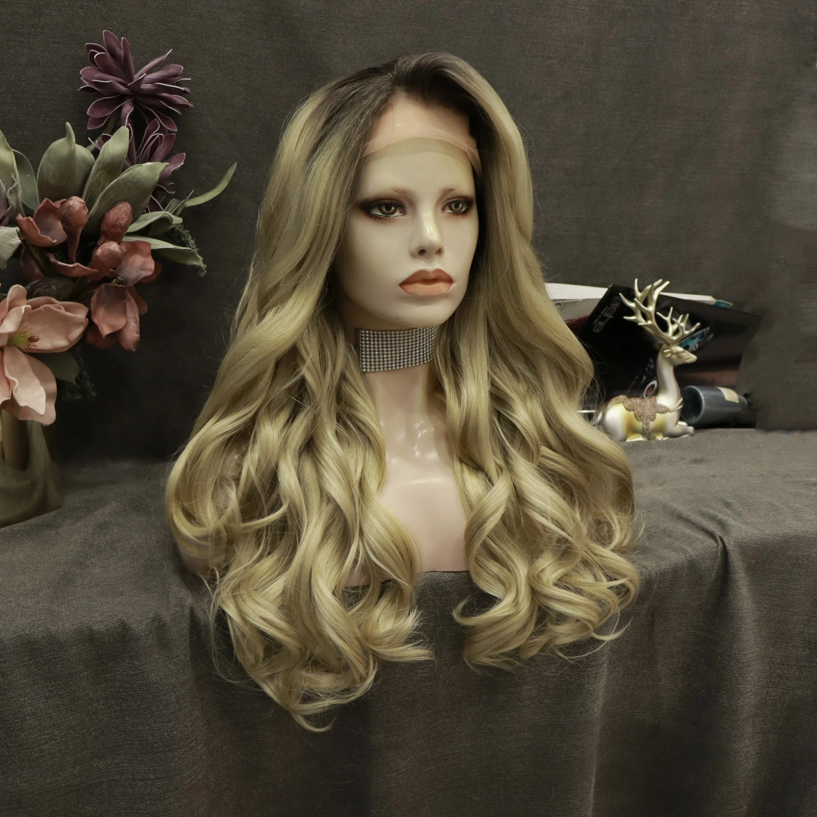 Barbra Jean IMstyle 30inches Synthetic Lace Front Wig Long Blonde tural Hairline Heat Resistant Wig for Women Super Daily Cosplay 13*2 cap-Super star