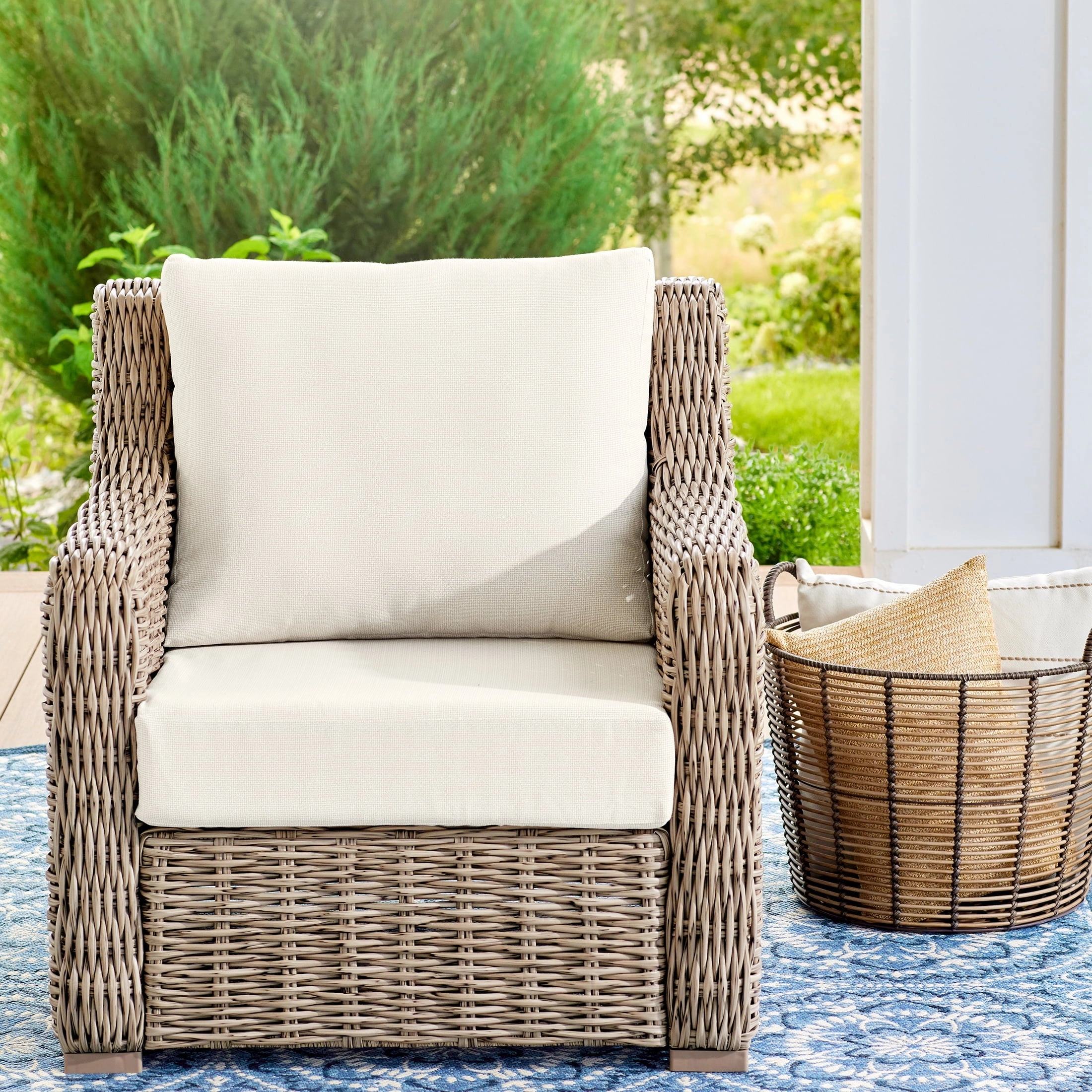 Better Homes & Gardens BH5608811816009 24"x24" Premium Beige Outdoor 2 Piece Deep Seat Cushion