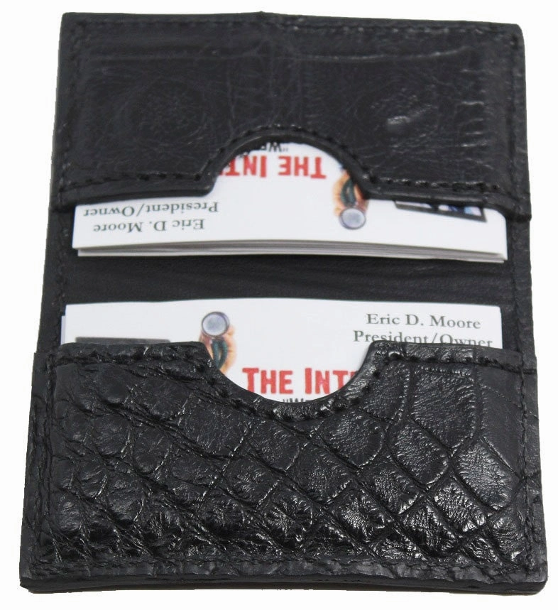 Black Alligator Credit Card & Business Card Wallet