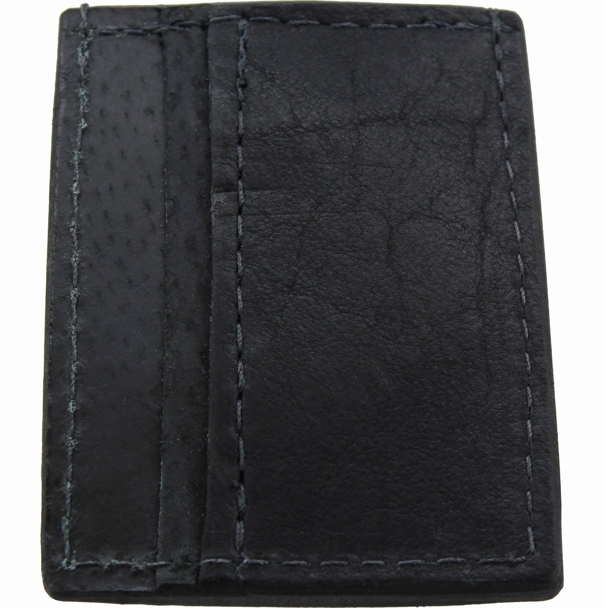 Black American Bison Money Clip Wallet With Credit Card Slots