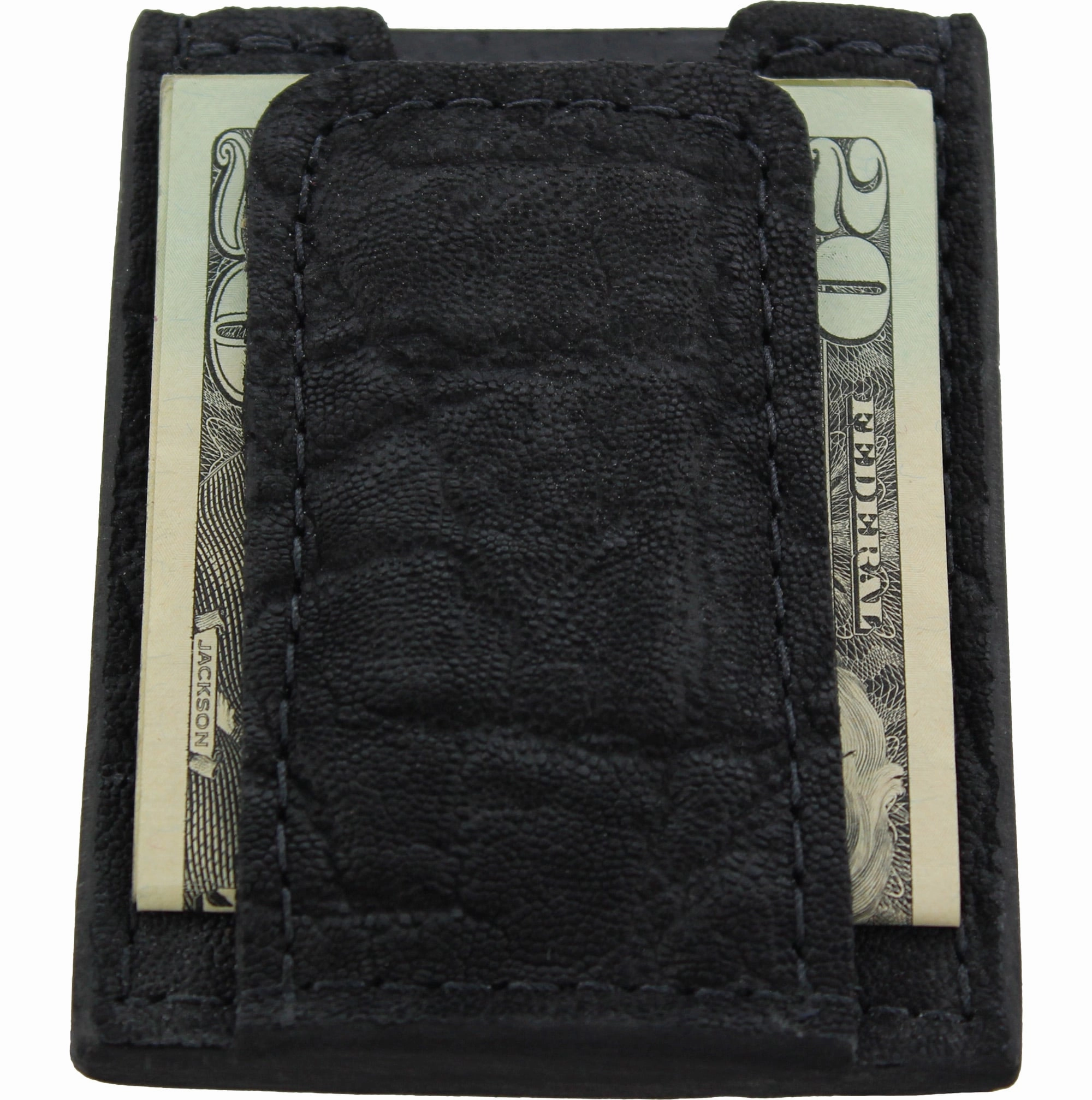 Black Elephant Money Clip Wallet With Credit Card Slots