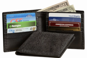 Black Hippopotamus Bifold Wallet