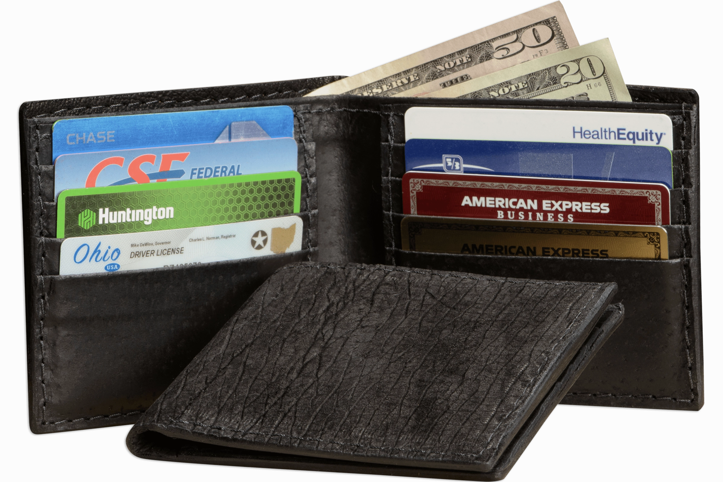 Black Hippopotamus Bifold Wallet