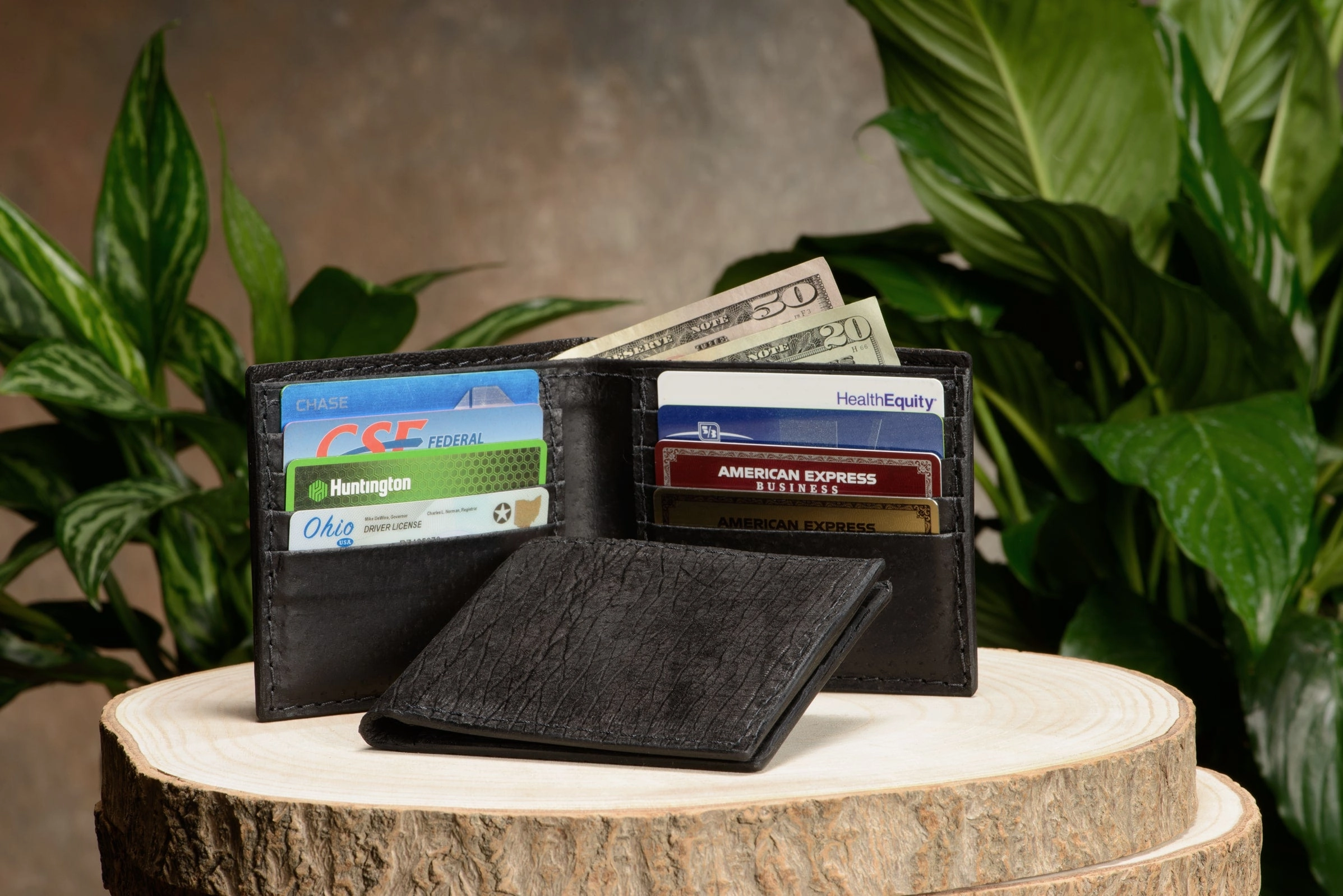 Black Hippopotamus Bifold Wallet