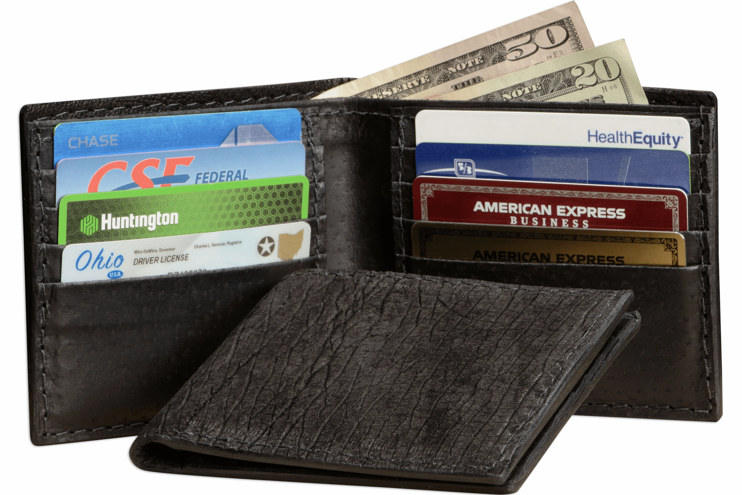 Black Hippopotamus Bifold Wallet
