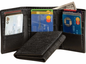 Black Hippopotamus Trifold Wallet