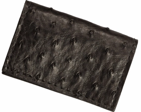 Black Ostrich Credit Card & Business Card Wallet