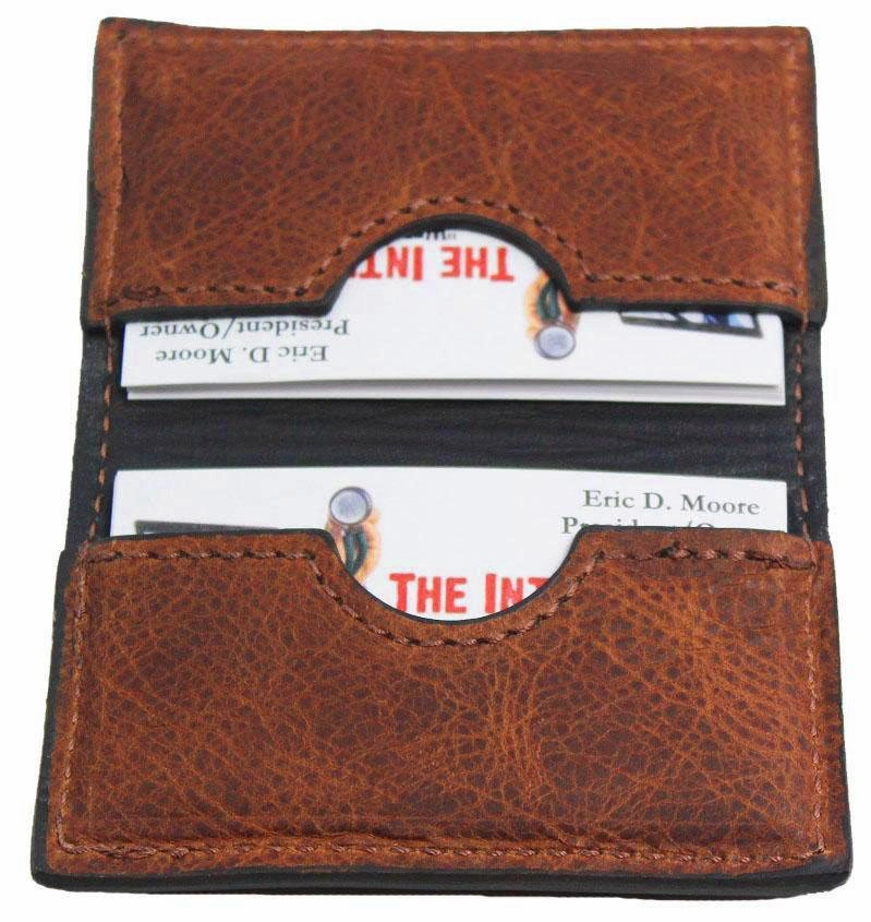Brown American Bison Credit Card & Business Card Wallet