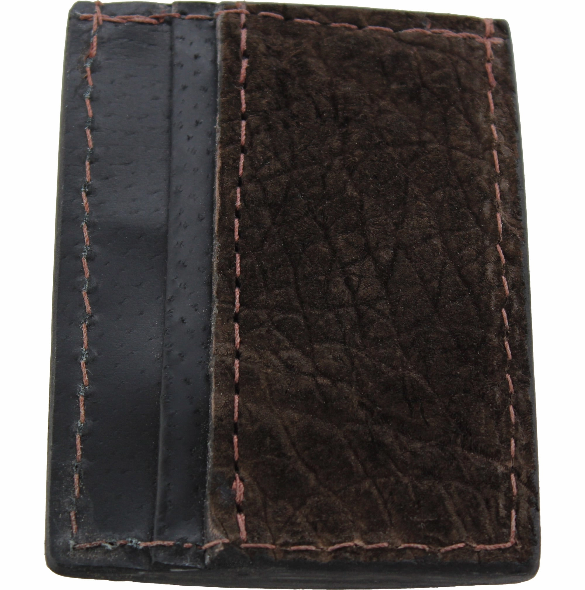 Brown Hippopotamus Money Clip Wallet With Credit Card Slots