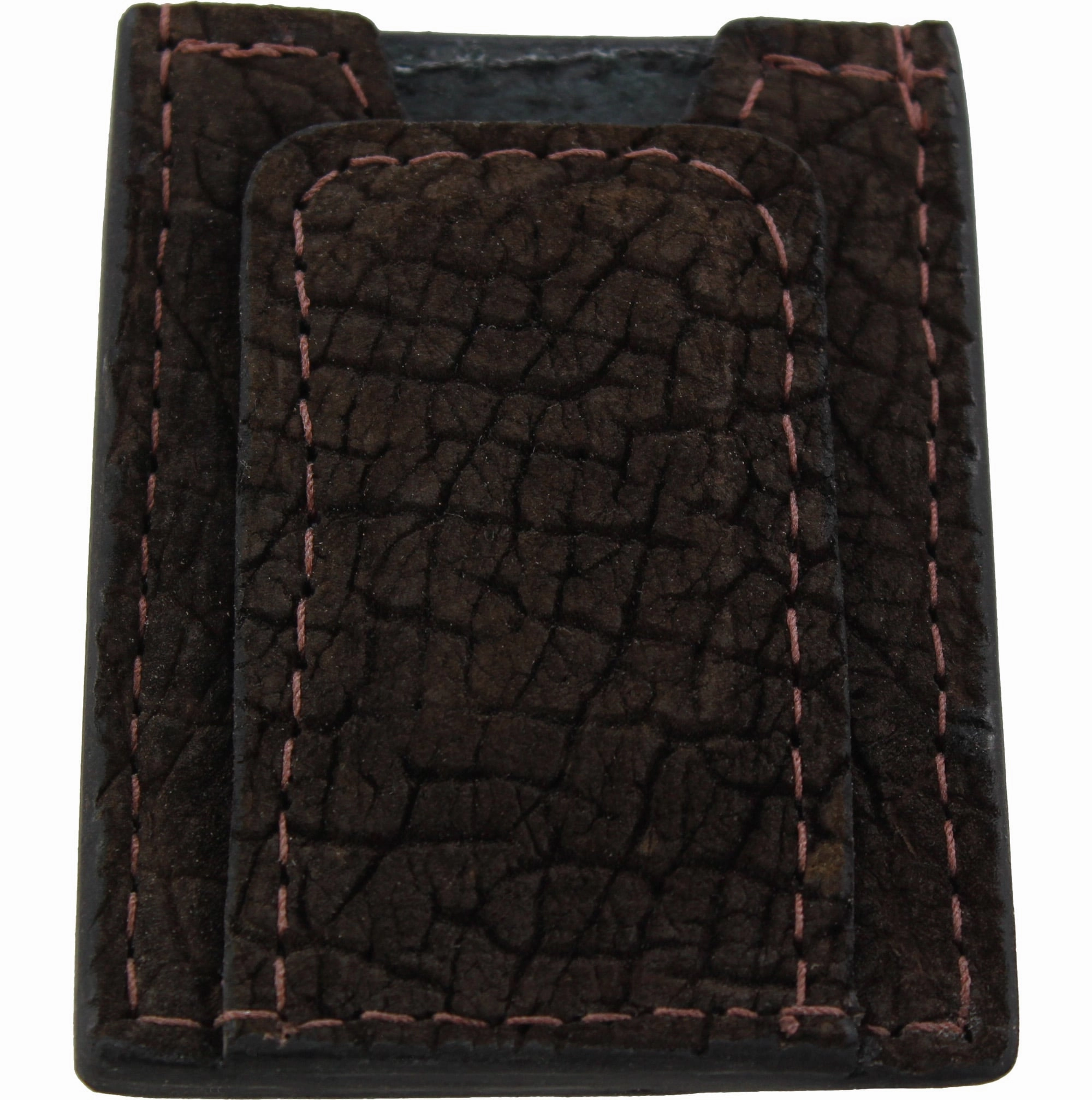 Brown Hippopotamus Money Clip Wallet With Credit Card Slots