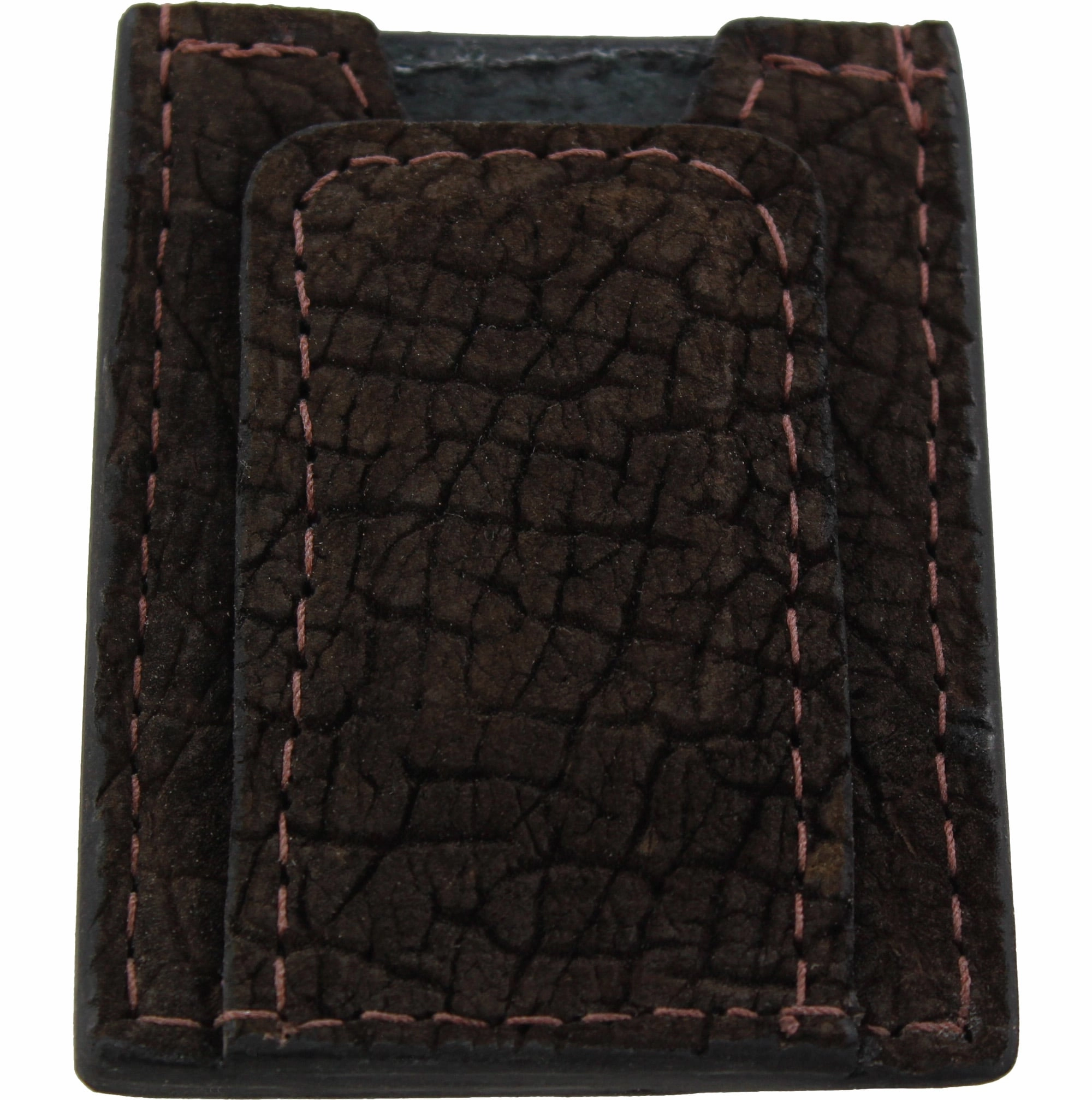 Brown Hippopotamus Money Clip Wallet With Credit Card Slots