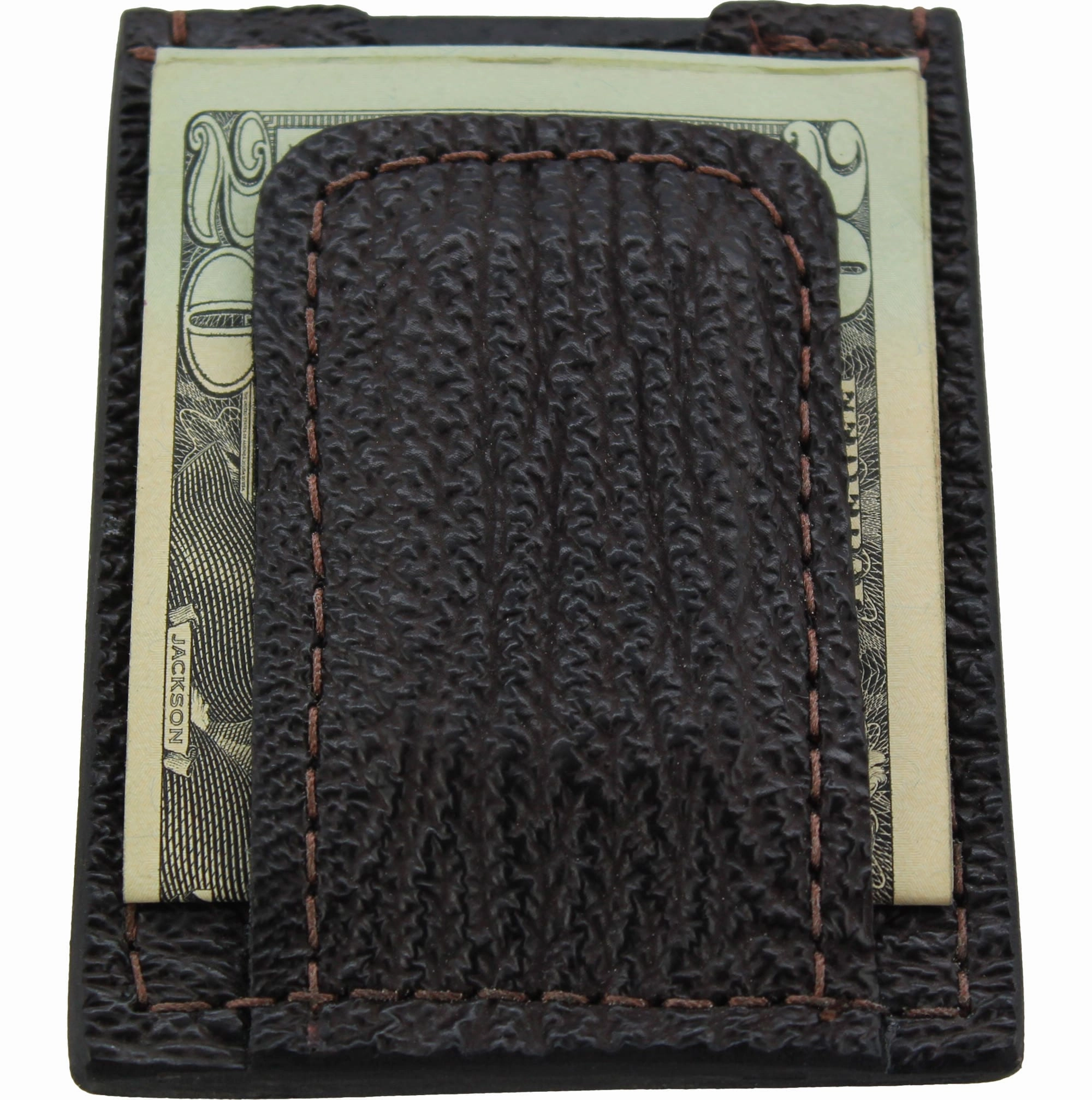 Brown Shark Money Clip Wallet With Credit Card Slots