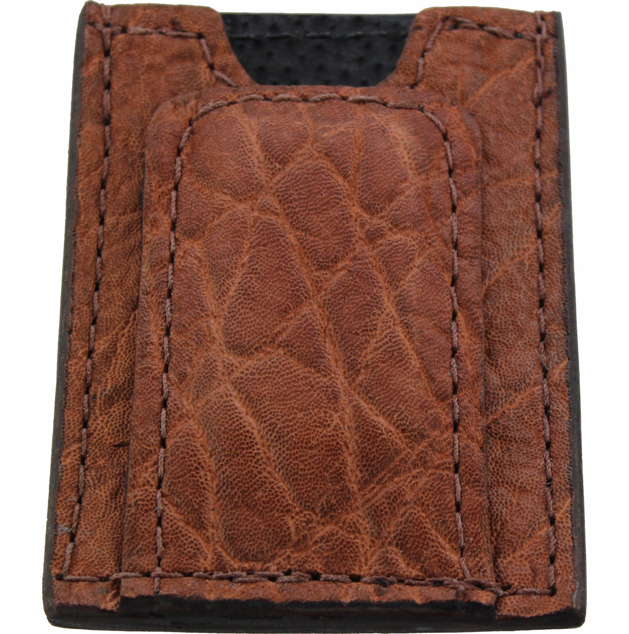Caramel Brown Elephant Money Clip Wallet With Credit Card Slots