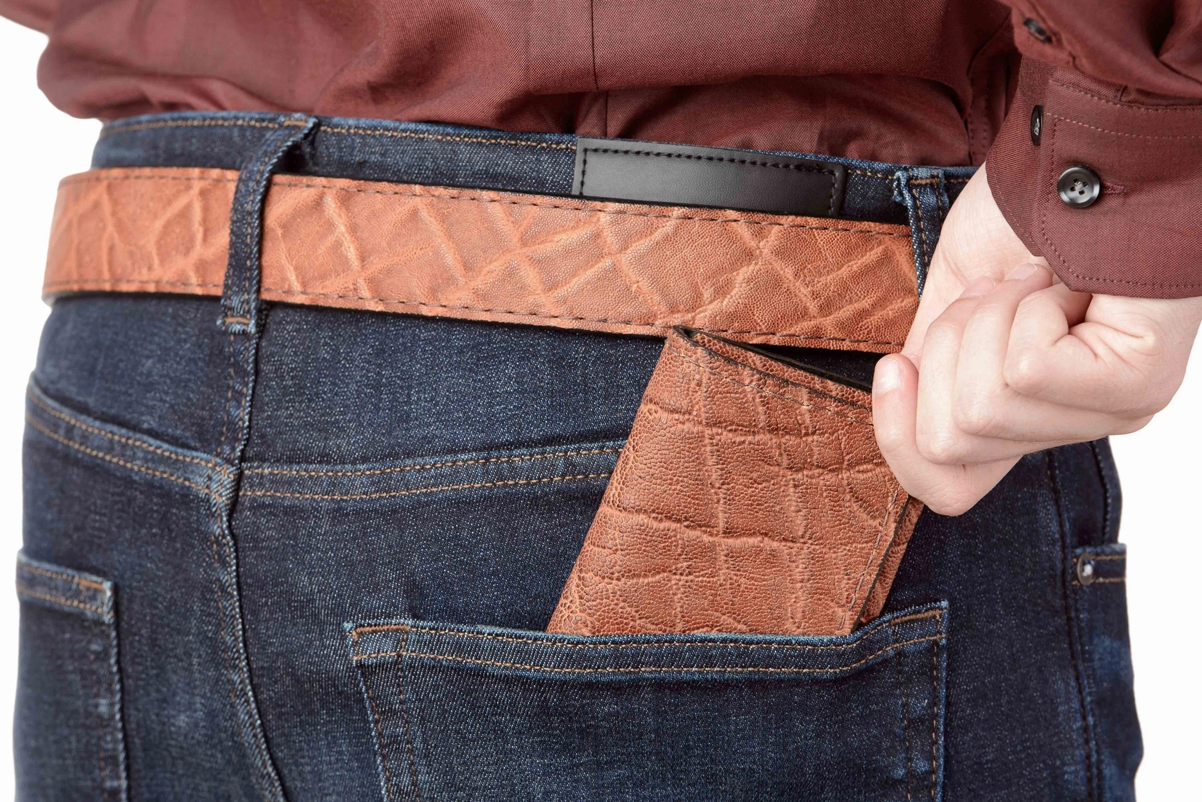 Caramel Brown Elephant Trifold Wallet