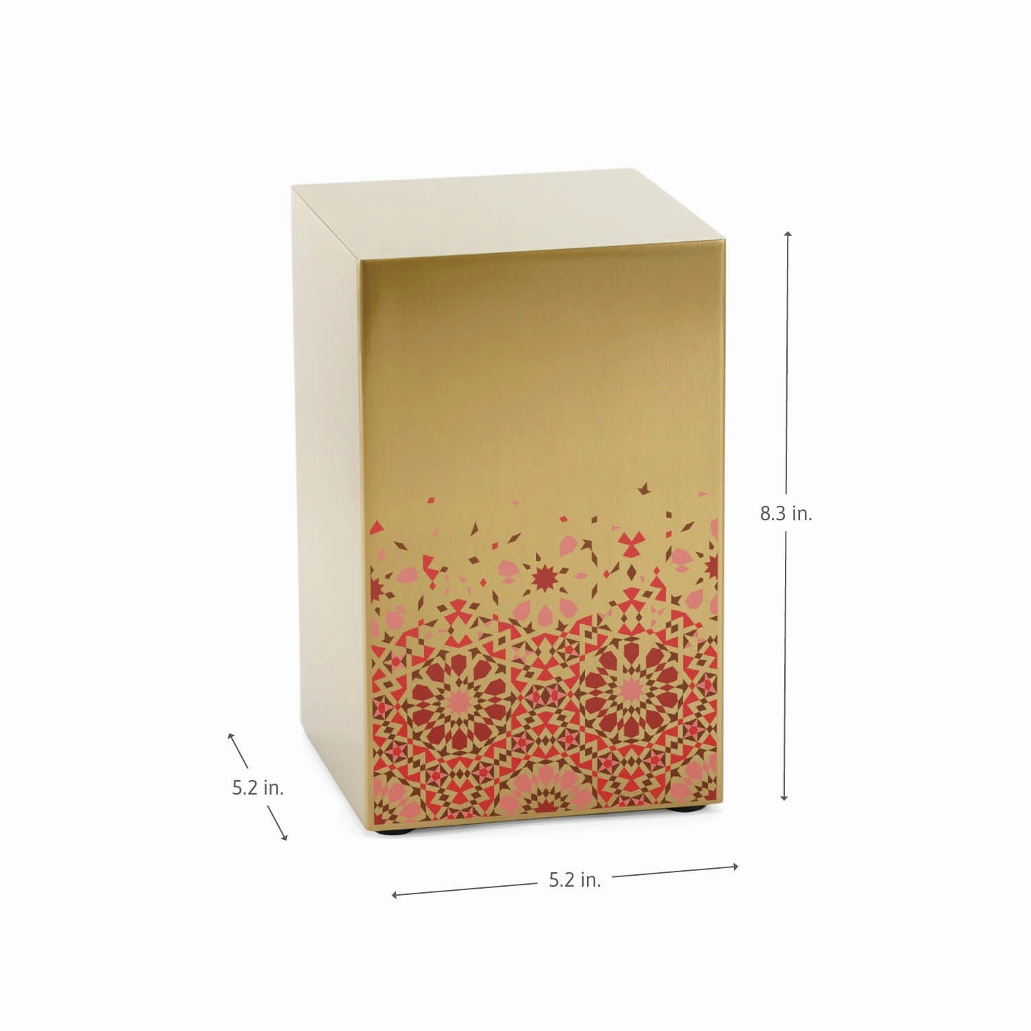 Cascade Bronze Cremation Urn with Red Mosaic