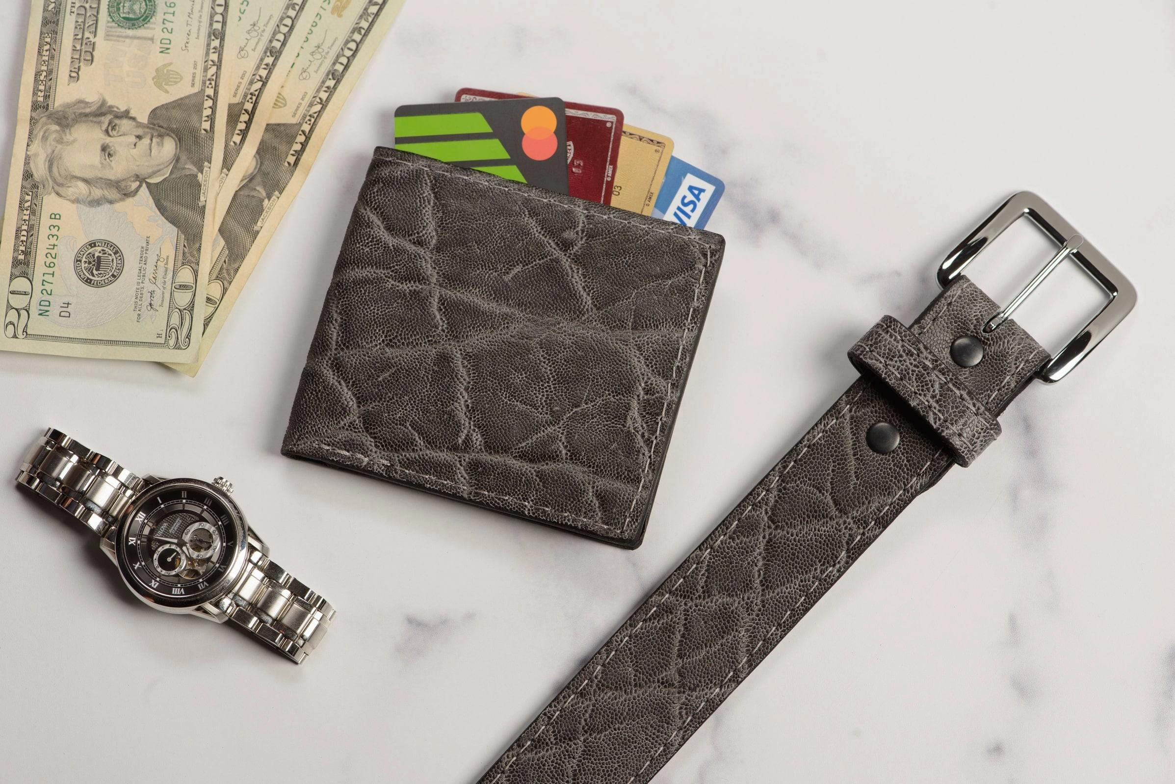 Charcoal Gray Elephant Bifold Wallet