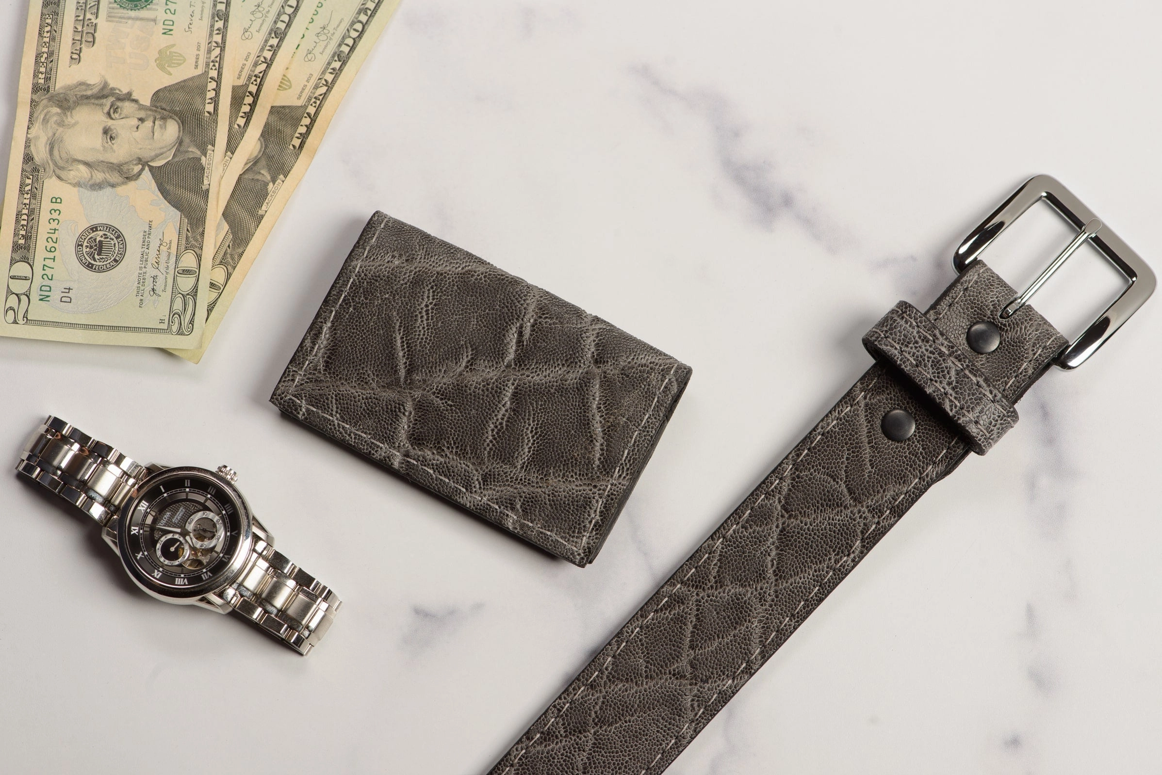 Charcoal Gray Elephant Credit Card & Business Card Wallet