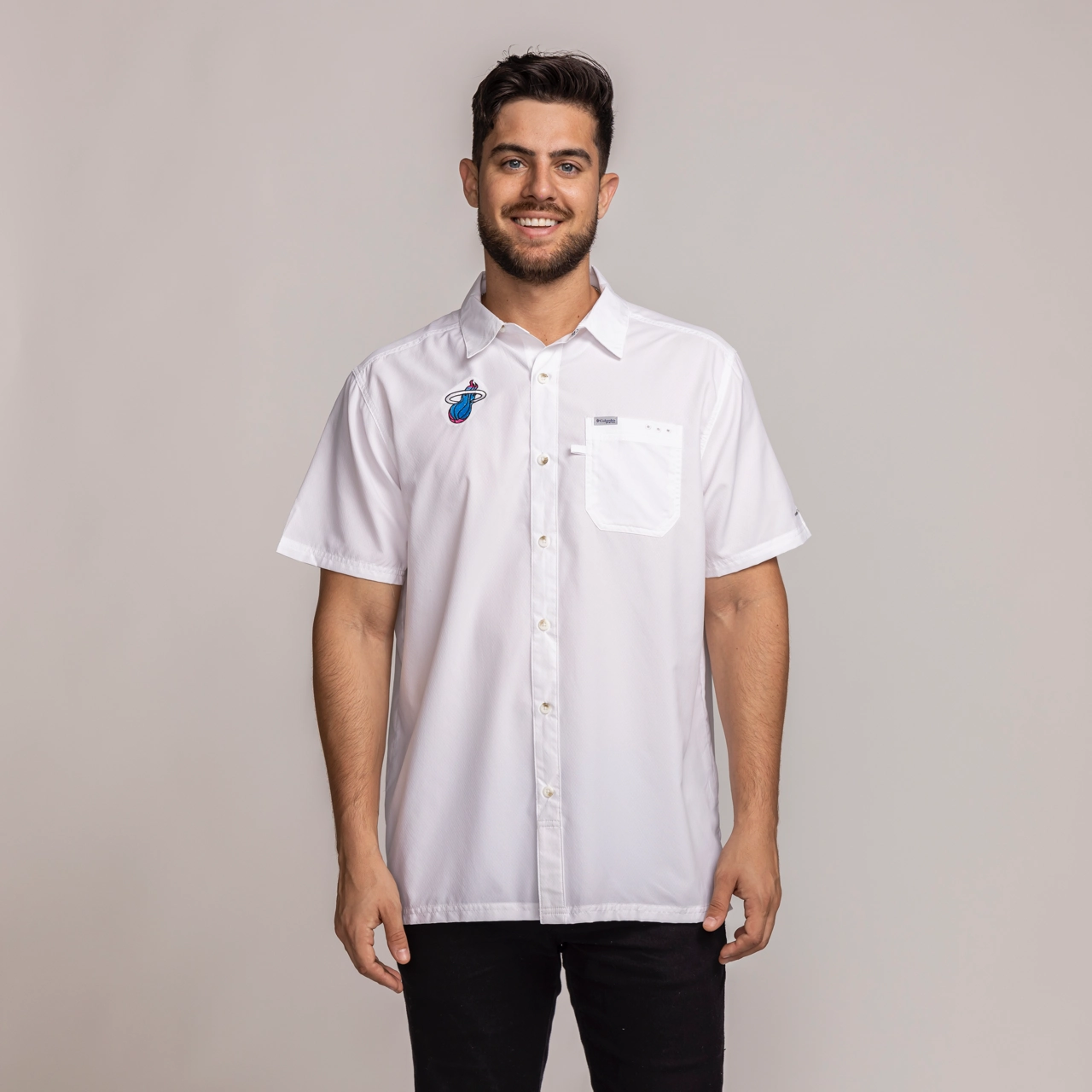 Columbia Miami HEAT Original Vice Logo Slack Tide Shirt