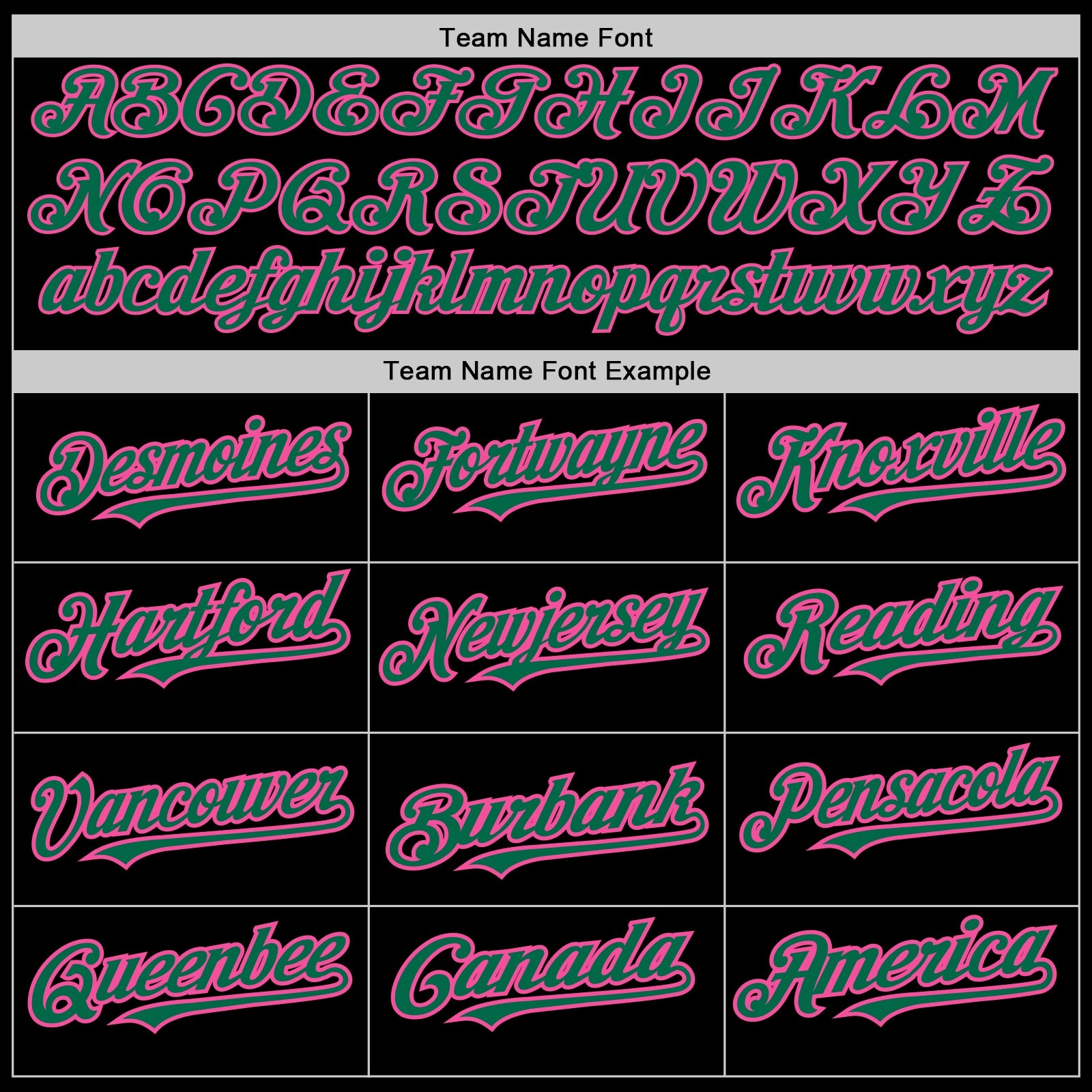 Custom Black Kelly Green-Pink 3 Colors Arm Shapes Authentic Baseball Jersey