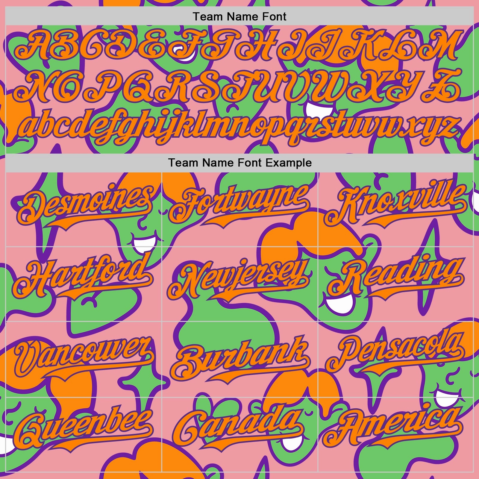 Custom Medium Pink Bay Orange-Purple 3D Pattern Design Funny Cartoon Kid Authentic Baseball Jersey