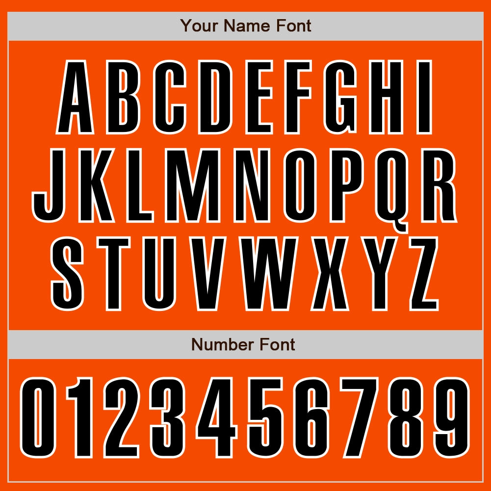 Custom Orange Black-White Authentic Baseball Jersey
