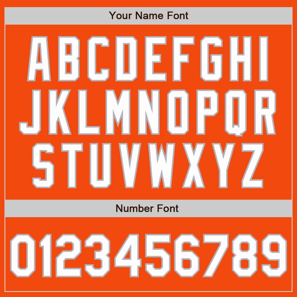 Custom Orange White-Gray Authentic Baseball Jersey