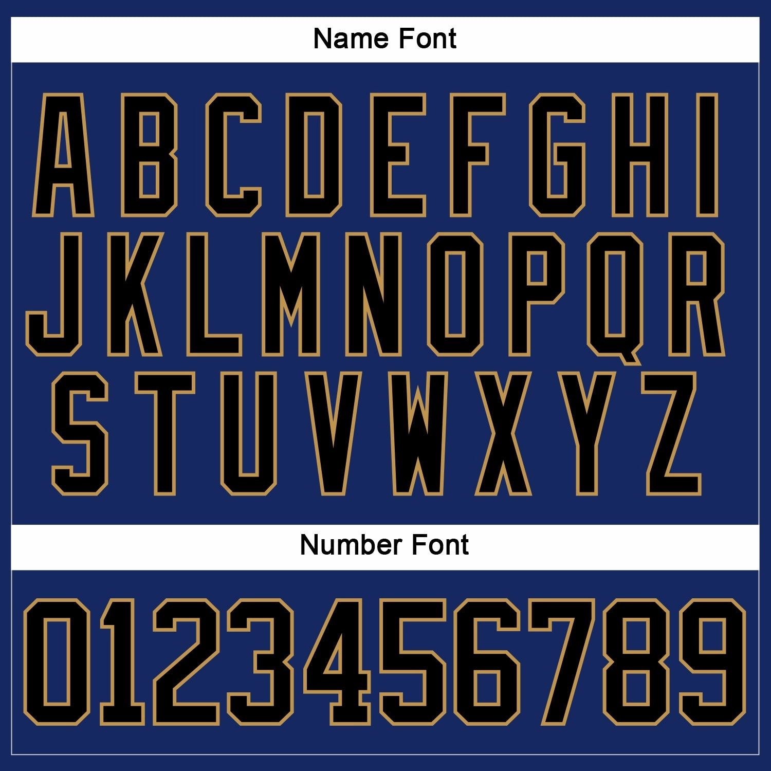 Custom Royal Black-Old Gold Hockey Jersey