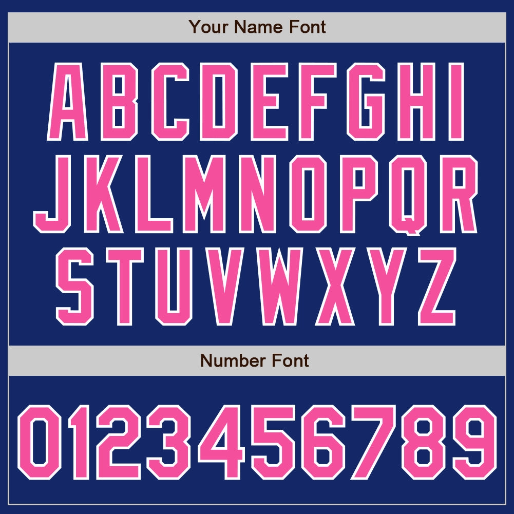 Custom Royal Pink-White Authentic Two Tone Baseball Jersey