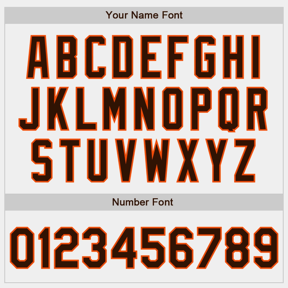 Custom White (Brown Orange Pinstripe) Brown-Orange Authentic Baseball Jersey
