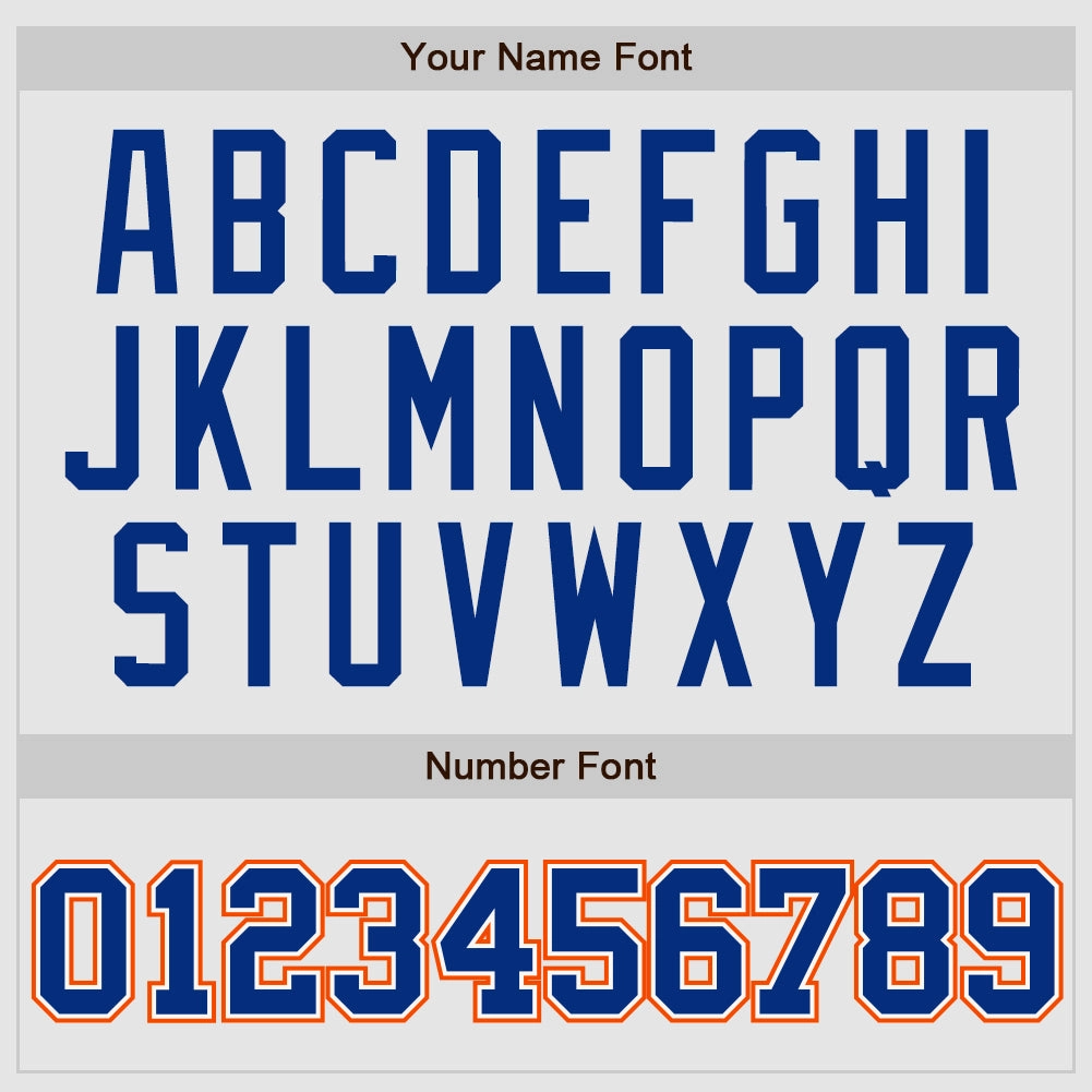 Custom White Orange Pinstripe Royal-Orange Authentic Raglan Sleeves Baseball Jersey