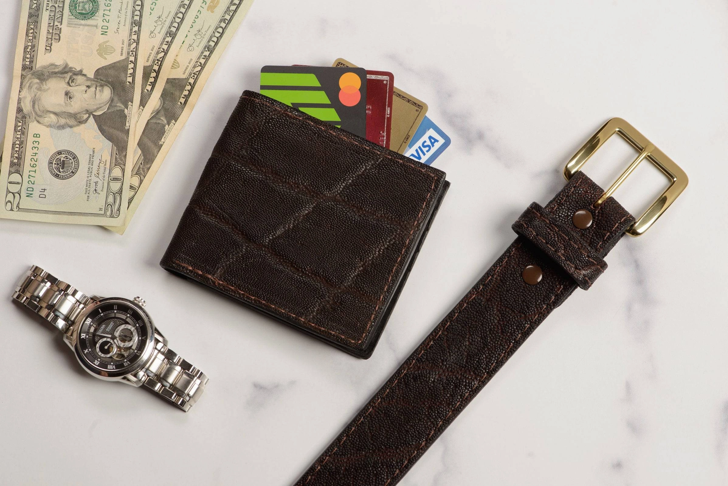 Dark Brown Elephant Bifold Wallet