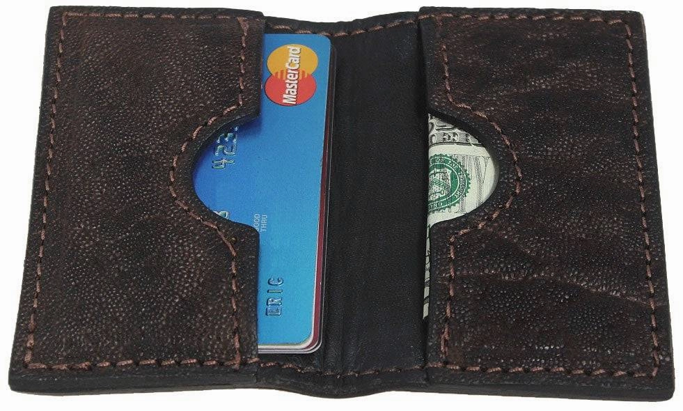Dark Brown Elephant Credit Card & Business Card Wallet