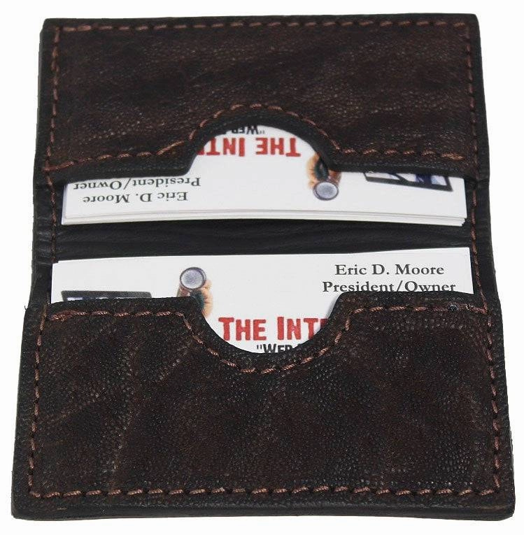 Dark Brown Elephant Credit Card & Business Card Wallet