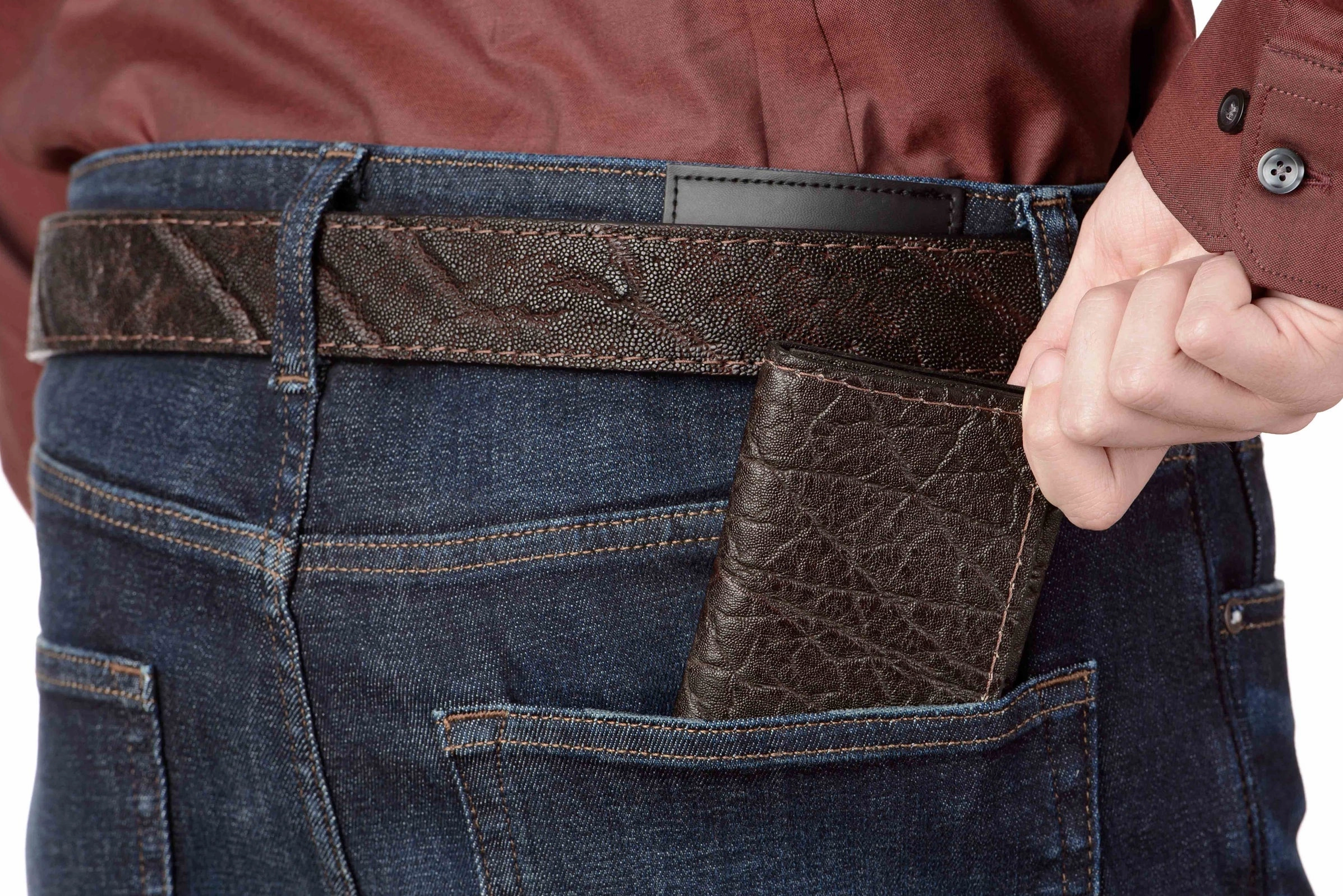 Dark Brown Elephant Trifold Wallet