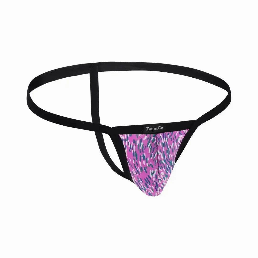 DomiGe Men's Thong Male Low-Rise Floral T-Back
