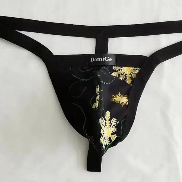 DomiGe Men's Thong Male Low-Rise Floral T-Back