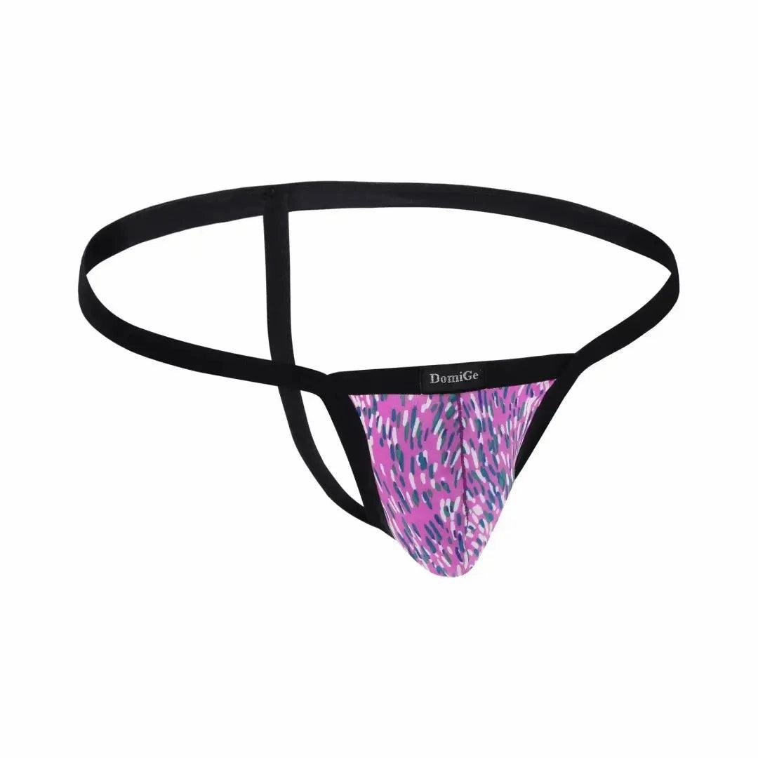 DomiGe Men's Thong Male Low-Rise Floral T-Back