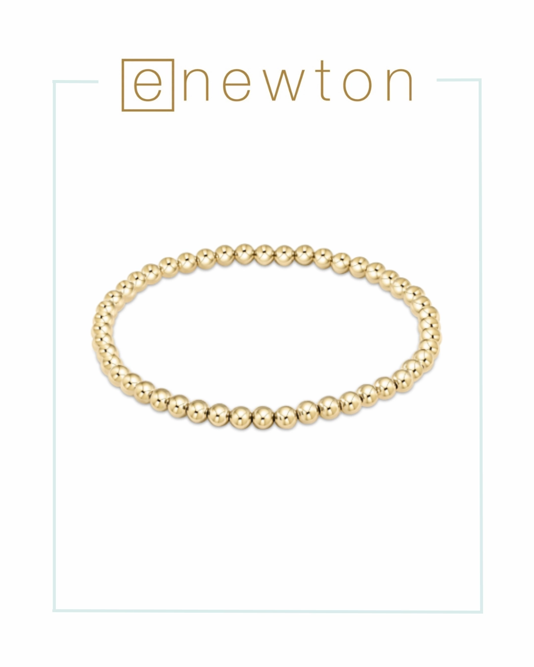 E Newton Classic Gold 4mm Bead Bracelet