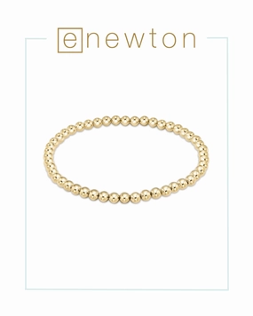 E Newton Classic Gold 4mm Bead Bracelet