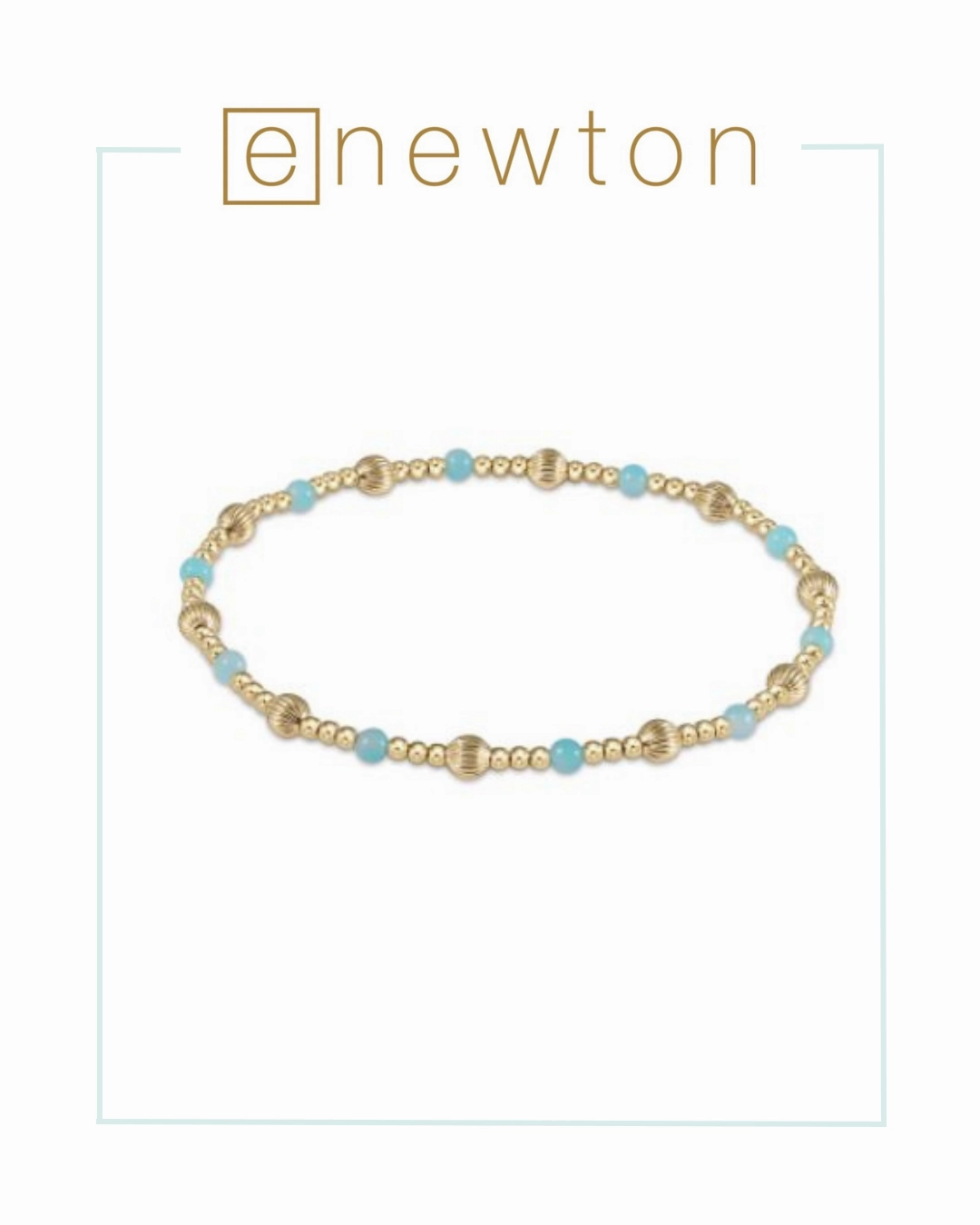 E Newton Dignity Sincerity Pattern 4mm Bead Bracelet - Amazonite