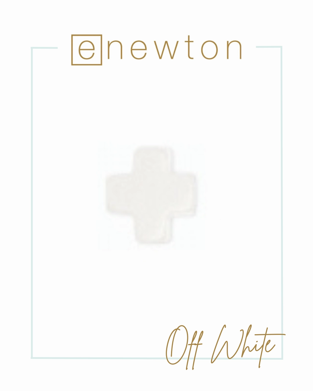 E Newton Signature Cross Small Gold Pattern 2mm Bead Bracelet